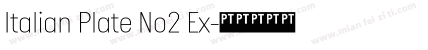 Italian Plate No2 Ex字体转换